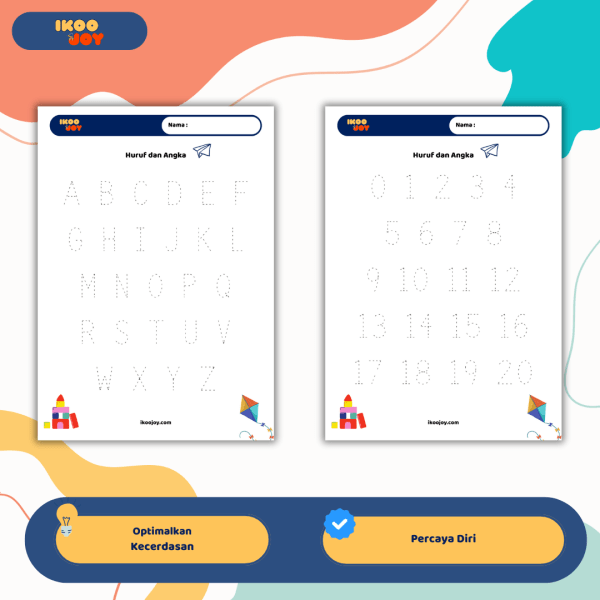 [Printable]- Berlajar Huruf & Angka